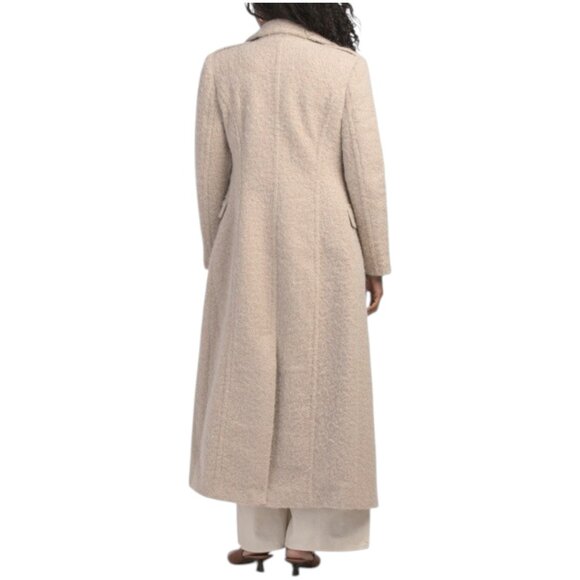 AVEC LES FILLES Strong Shoulder Double Breasted Maxi Coat - Picture 2 of 3